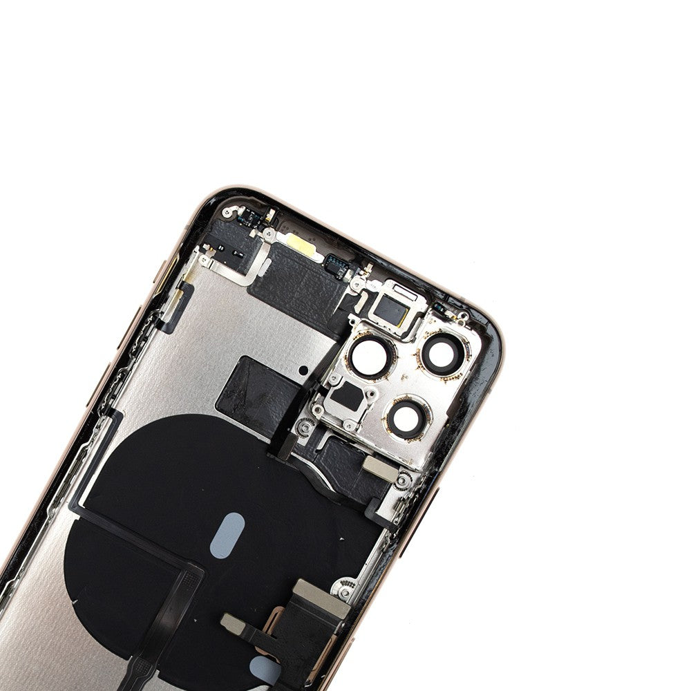 Rear Housing with Full Set Parts for iPhone 11 Pro-Matte Gold (Purple) Rear Housing with Full Set Parts for iPhone 11 Pro-Matte Gold (Purple)